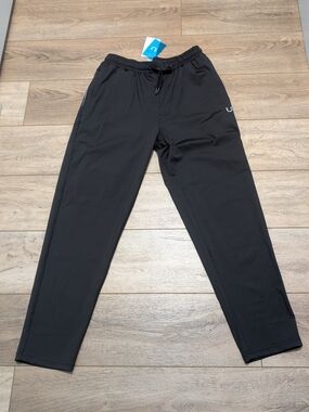 Men's Black Performance Joggers with Drawstring Waist
